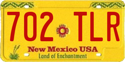 NM license plate 702TLR