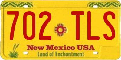 NM license plate 702TLS