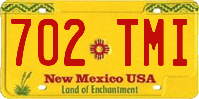 NM license plate 702TMI