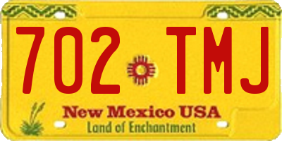 NM license plate 702TMJ