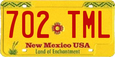 NM license plate 702TML