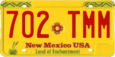NM license plate 702TMM
