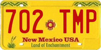 NM license plate 702TMP