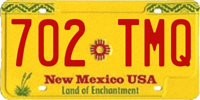 NM license plate 702TMQ