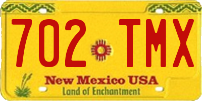NM license plate 702TMX