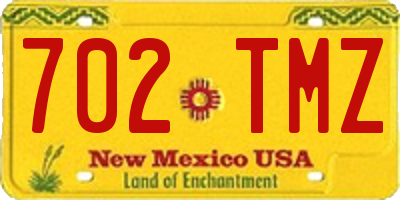 NM license plate 702TMZ