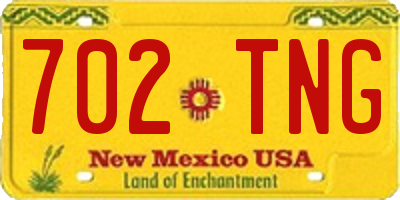 NM license plate 702TNG