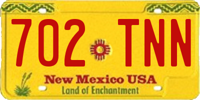 NM license plate 702TNN