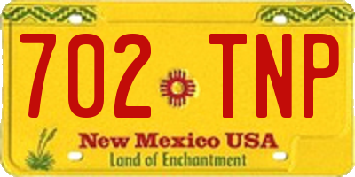 NM license plate 702TNP