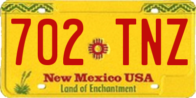 NM license plate 702TNZ