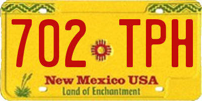 NM license plate 702TPH
