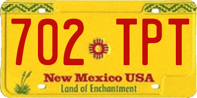 NM license plate 702TPT