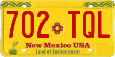 NM license plate 702TQL