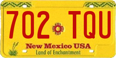 NM license plate 702TQU