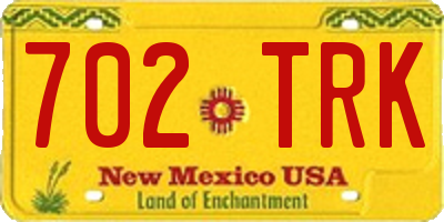 NM license plate 702TRK
