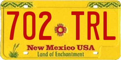 NM license plate 702TRL