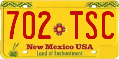 NM license plate 702TSC
