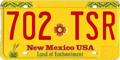 NM license plate 702TSR