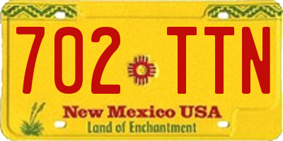 NM license plate 702TTN