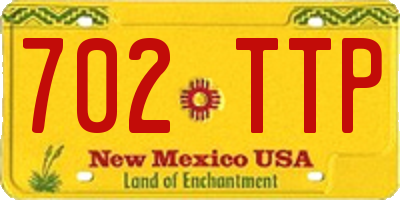 NM license plate 702TTP