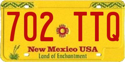 NM license plate 702TTQ