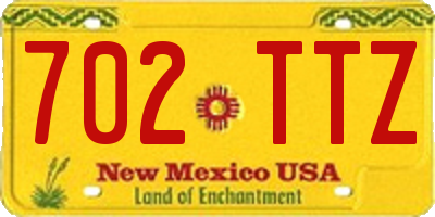 NM license plate 702TTZ
