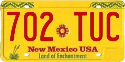 NM license plate 702TUC