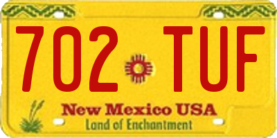 NM license plate 702TUF