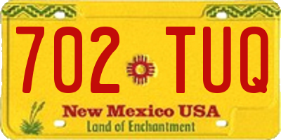 NM license plate 702TUQ
