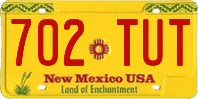 NM license plate 702TUT