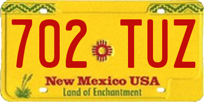NM license plate 702TUZ