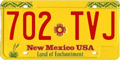 NM license plate 702TVJ