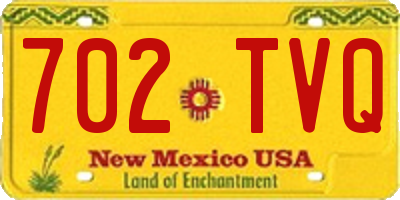 NM license plate 702TVQ