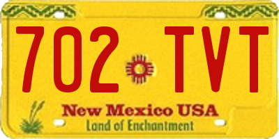 NM license plate 702TVT