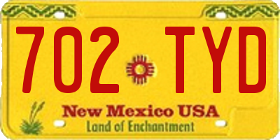 NM license plate 702TYD