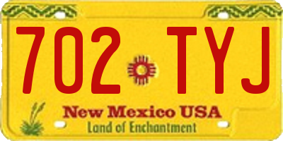 NM license plate 702TYJ