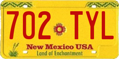 NM license plate 702TYL
