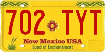 NM license plate 702TYT