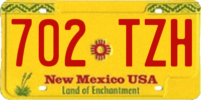 NM license plate 702TZH