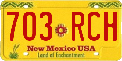 NM license plate 703RCH