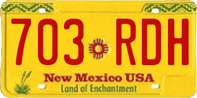 NM license plate 703RDH