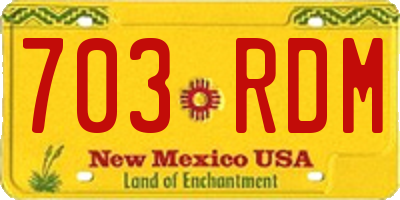 NM license plate 703RDM