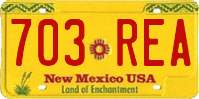 NM license plate 703REA