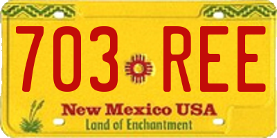 NM license plate 703REE