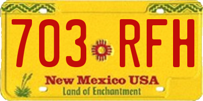 NM license plate 703RFH