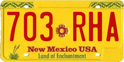 NM license plate 703RHA