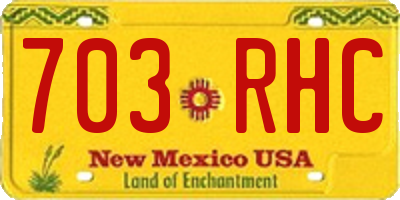 NM license plate 703RHC