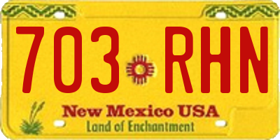 NM license plate 703RHN