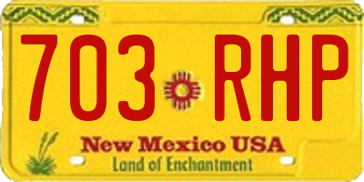 NM license plate 703RHP