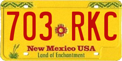 NM license plate 703RKC